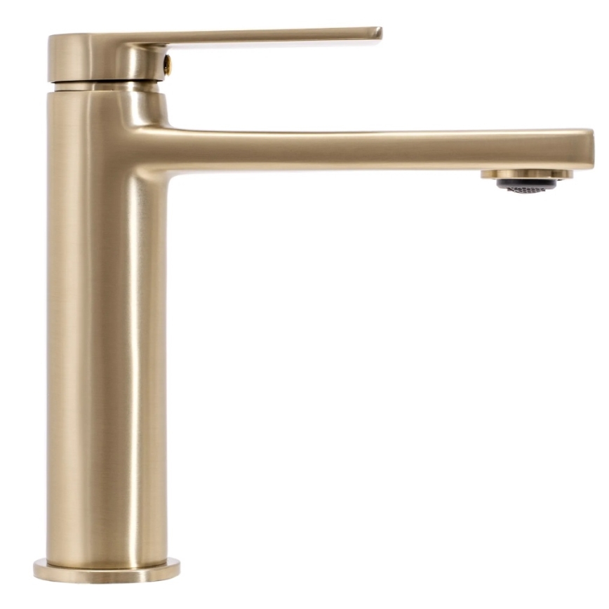 REA-B6555 - Miscelatore per lavabo VERSO 16,5 cm oro spazzolato