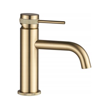 REA-B6950 - Miscelatore per lavabo LUNGO 16,5 cm, finitura oro spazzolato