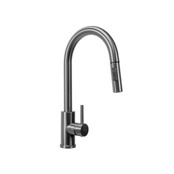 REA-B7437 - Miscelatore da cucina con doccetta estraibile FRESH 45 cm titanio