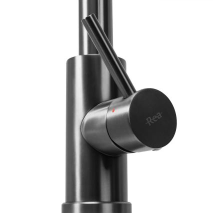 REA-B7437 - Miscelatore da cucina con doccetta estraibile FRESH 45 cm titanio