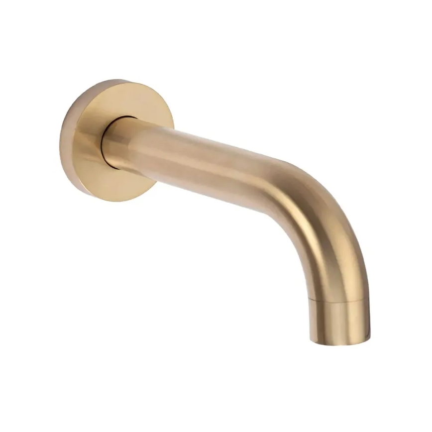 REA-B7503 - Set per vasca con miscelatore da incasso LUNGO oro spazzolato