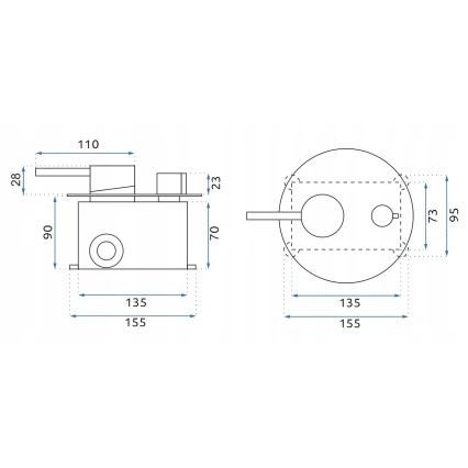 REA-B7503 - Set per vasca con miscelatore da incasso LUNGO oro spazzolato