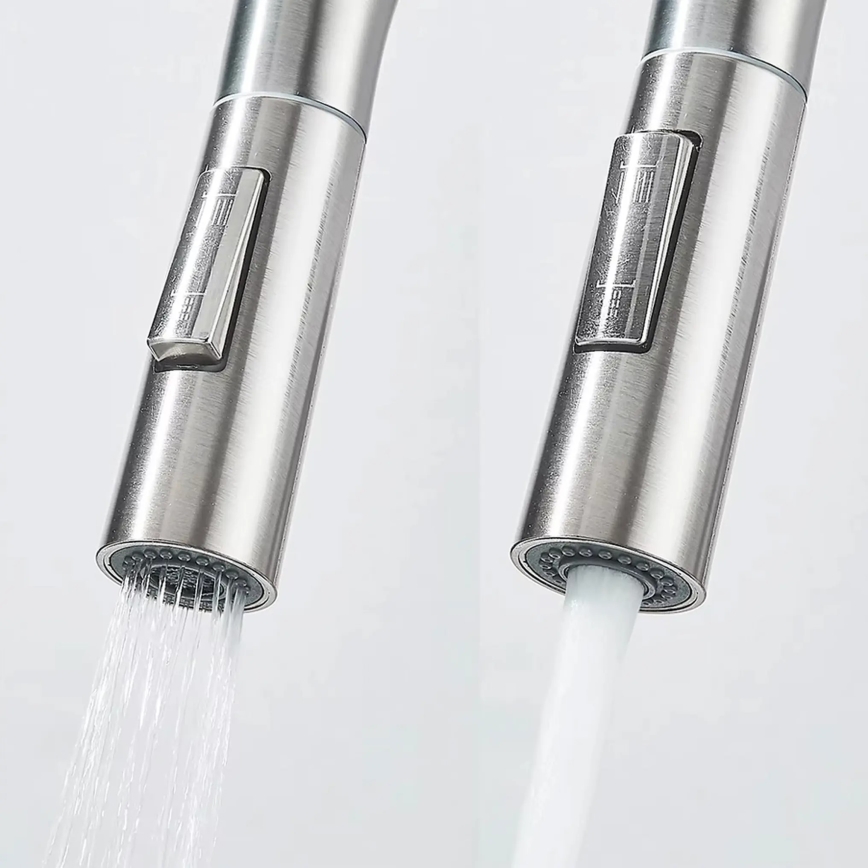 REA-B7563 - Miscelatore da cucina con doccetta estraibile e filtrazione ECO FRESH, 37,5 cm, nichel