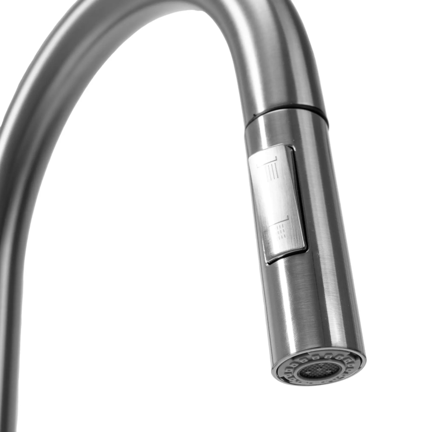 REA-B7563 - Miscelatore da cucina con doccetta estraibile e filtrazione ECO FRESH, 37,5 cm, nichel
