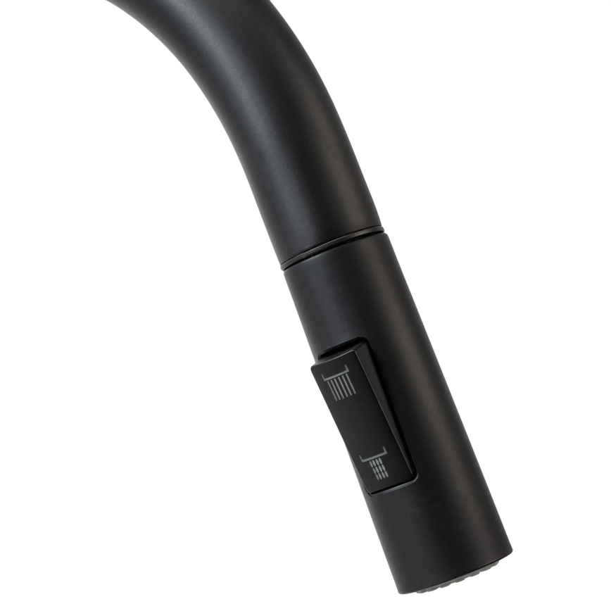 REA-B7564 - Miscelatore da cucina con doccetta estraibile e filtro integrato ECO FRESH, 37,5 cm, nero opaco