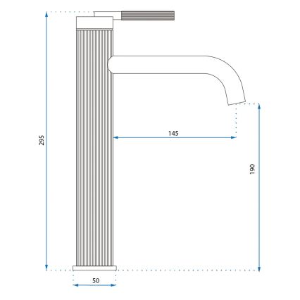 REA-B7802 - Miscelatore per lavabo ARGON 29,5 cm, finitura oro spazzolato