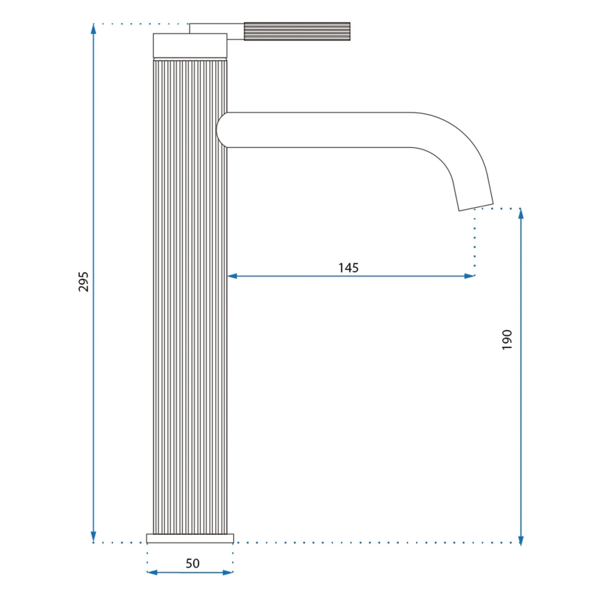 REA-B7802 - Miscelatore per lavabo ARGON 29,5 cm, finitura oro spazzolato