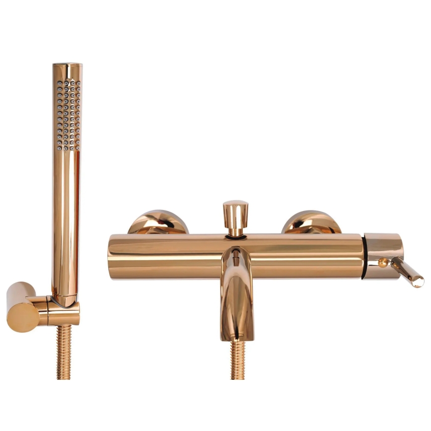 REA-B7987 - Set per vasca LUNGO in rame spazzolato