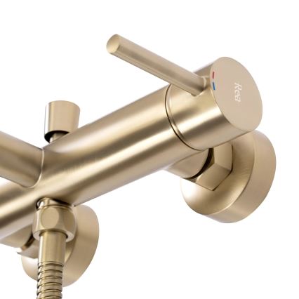 REA-B8010 - Set per vasca LUNGO oro spazzolato