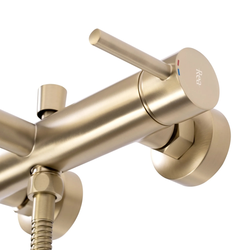 REA-B8010 - Set per vasca LUNGO oro spazzolato