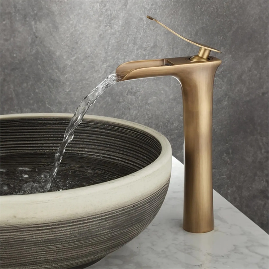 REA-B8120 - Miscelatore per lavabo LAGUNA 30 cm, oro spazzolato