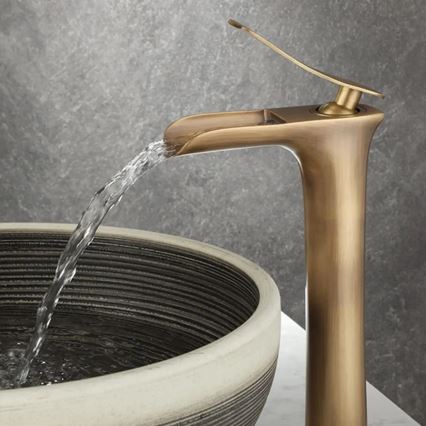 REA-B8120 - Miscelatore per lavabo LAGUNA 30 cm, oro spazzolato