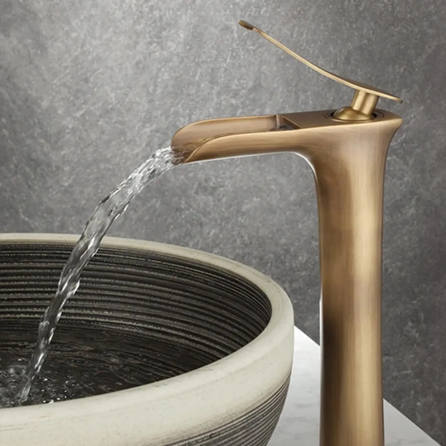 REA-B8120 - Miscelatore per lavabo LAGUNA 30 cm, oro spazzolato