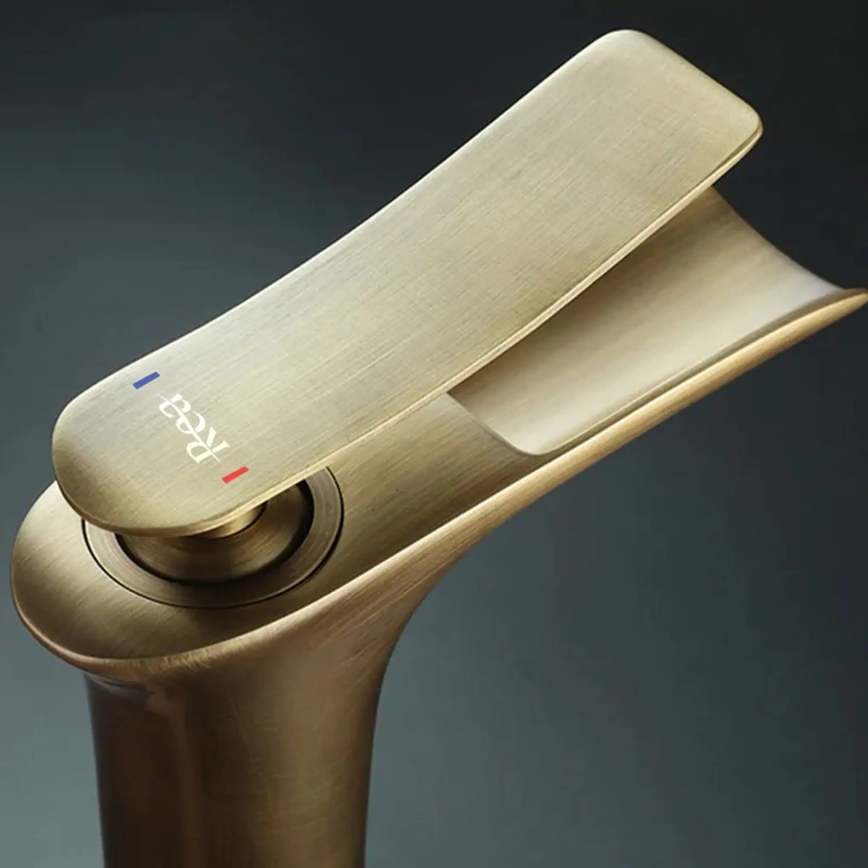 REA-B8120 - Miscelatore per lavabo LAGUNA 30 cm, oro spazzolato