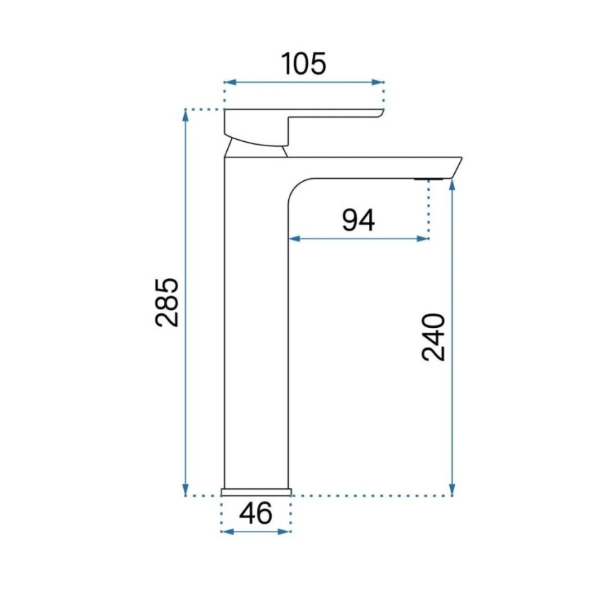 REA-B8746 - Miscelatore per lavabo ARGUS 28,5 cm titanio
