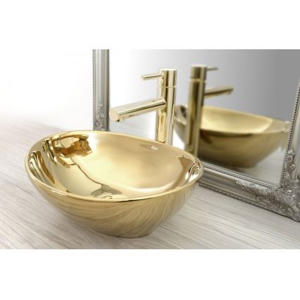 REA-B8803 - Miscelatore per lavabo TESS 31,5 cm, finitura oro