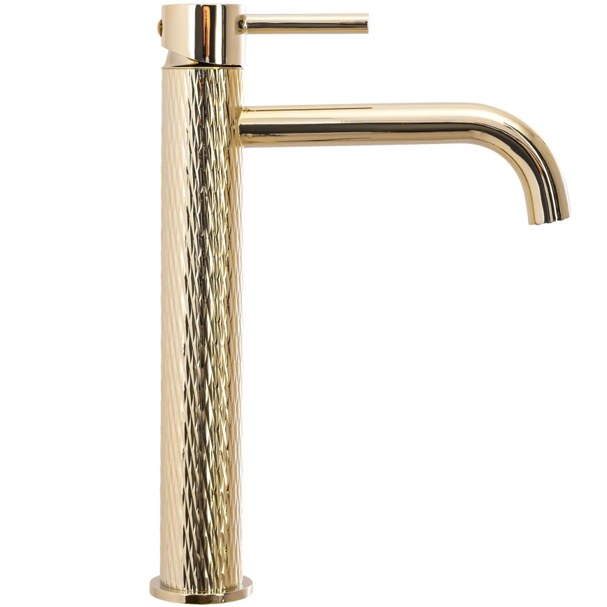 REA-B8821 - Miscelatore per lavabo LUNGO ART 28 cm, finitura oro