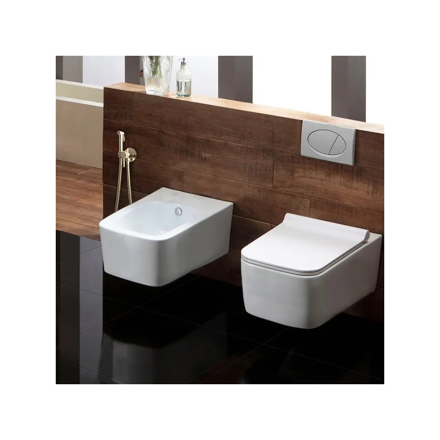 REA-B8979 - Miscelatore per bidet con doccetta per installazione ad incasso LUNGO oro