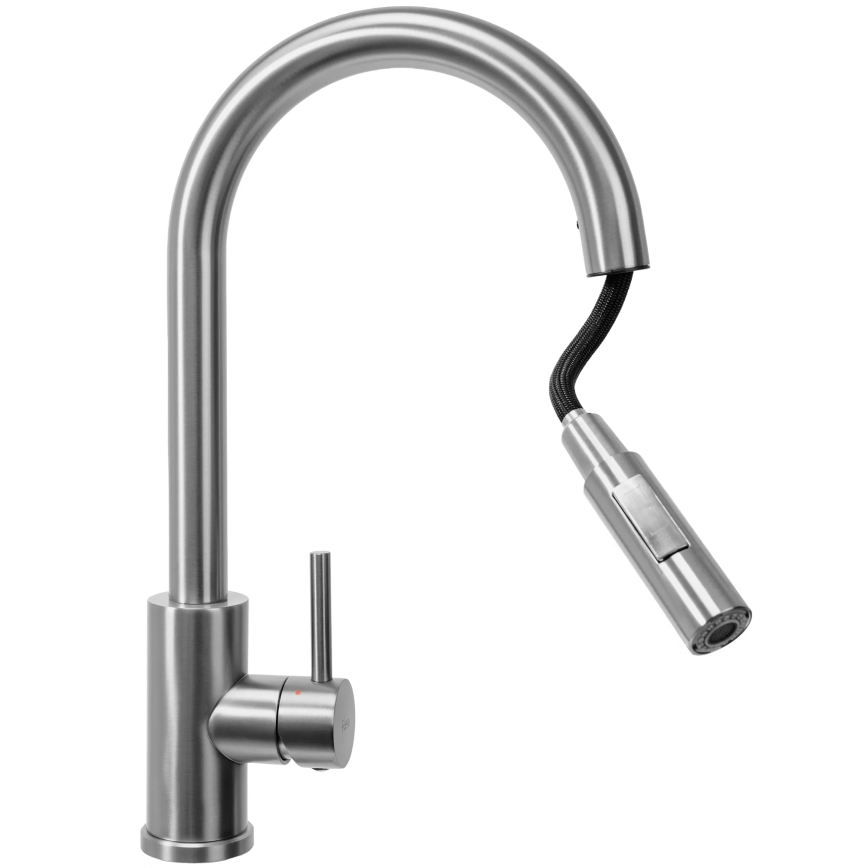 REA-B9146 - Miscelatore per lavello con doccetta estraibile FRESH 39,5 cm nichel