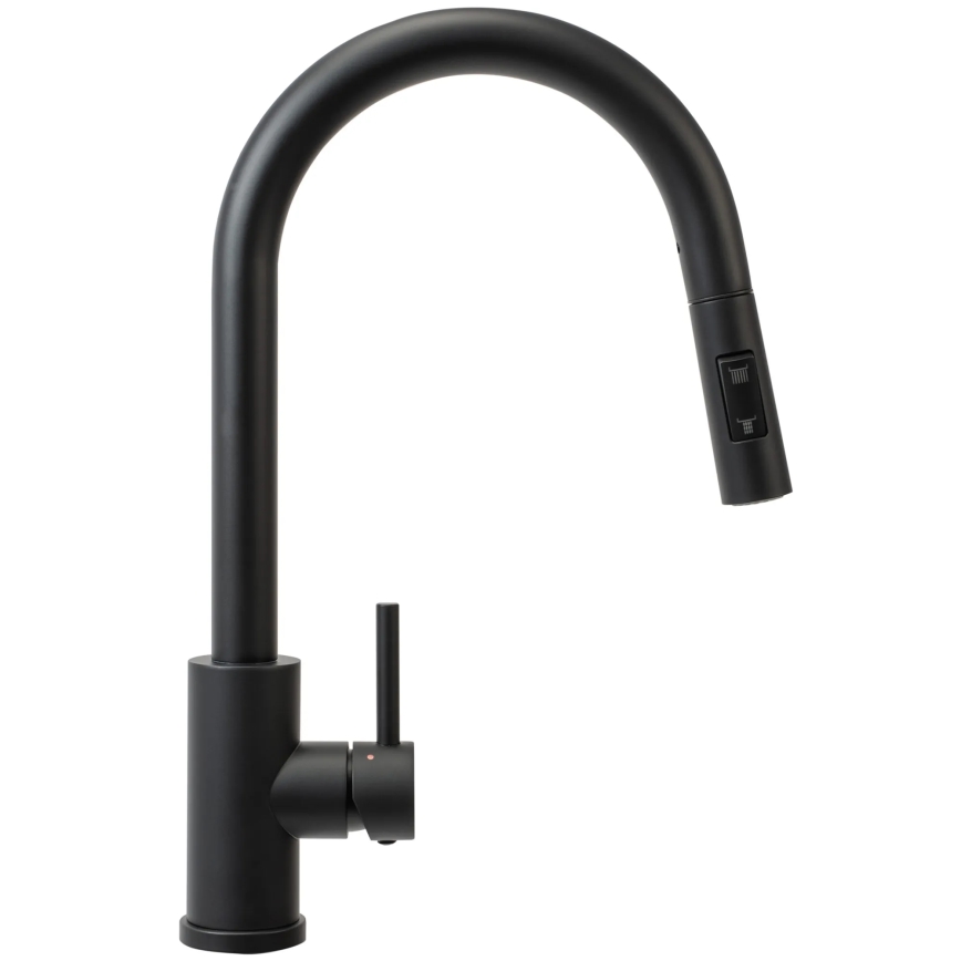 REA-B9147 - Miscelatore per lavello con doccetta estraibile FRESH 39,5 cm, nero opaco