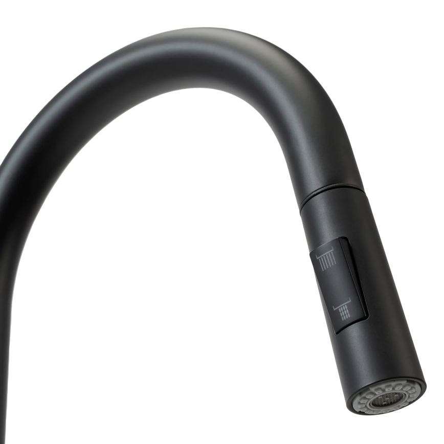 REA-B9147 - Miscelatore per lavello con doccetta estraibile FRESH 39,5 cm, nero opaco