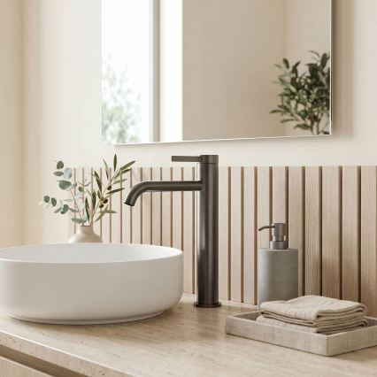 REA-B9322 - Miscelatore per lavabo RIVO 28 cm titanio