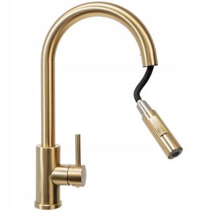 REA-B9842 - Miscelatore per lavello touch con doccetta estraibile FRESH TOUCH 37 cm 4xAA oro spazzolato