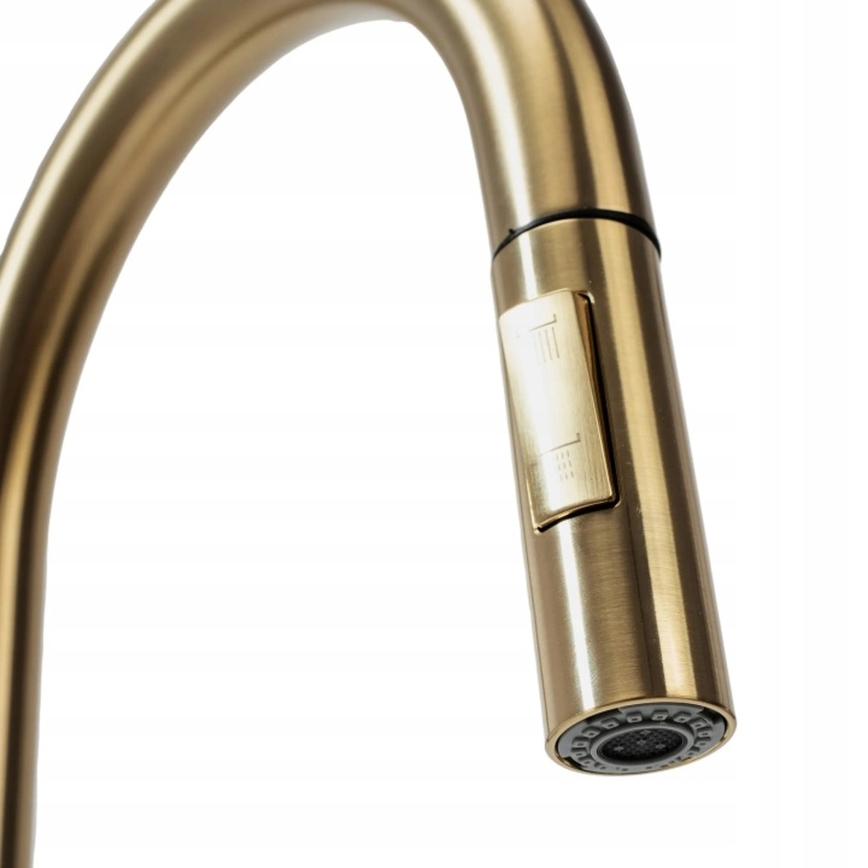 REA-B9842 - Miscelatore per lavello touch con doccetta estraibile FRESH TOUCH 37 cm 4xAA oro spazzolato