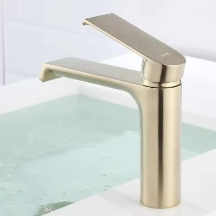 REA-B9969 - Miscelatore per lavabo HASS 15 cm oro spazzolato