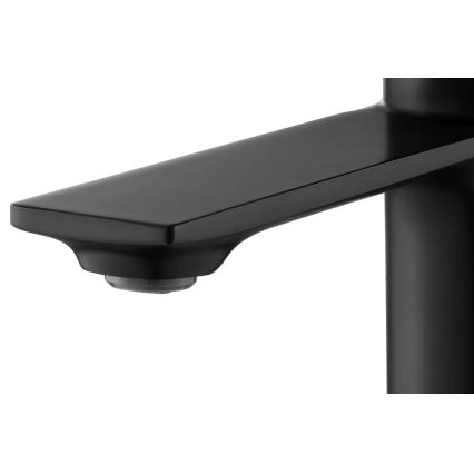 REA-B9987 - Miscelatore per lavabo STORM 16,5 cm nero/oro