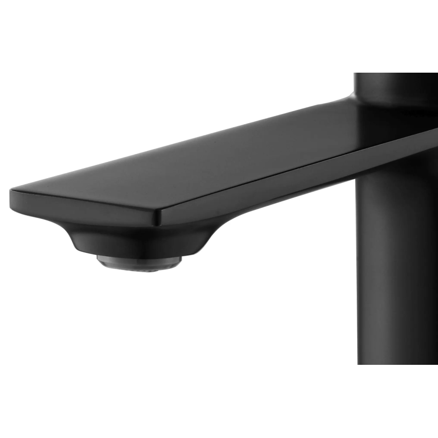 REA-B9987 - Miscelatore per lavabo STORM 16,5 cm nero/oro
