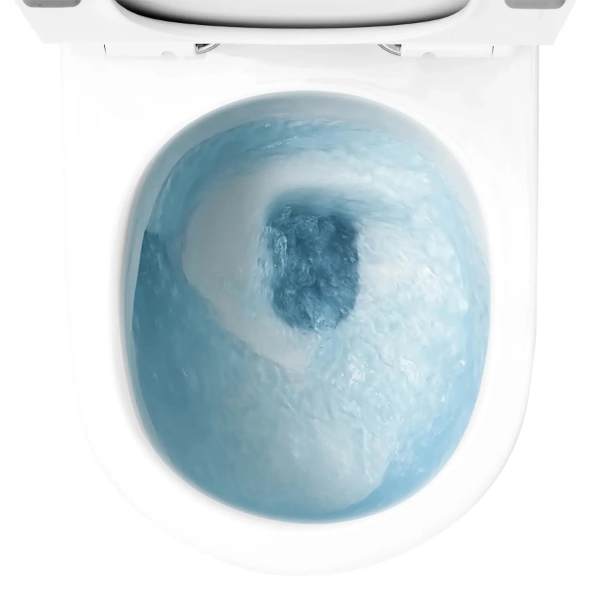 REA-C1259 - WC sospeso con sedile CARLO MINI TORNADO RIMLESS in ceramica/bianco lucido