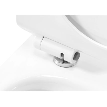 REA-C1400 - WC sospeso con sedile CARTER senza brida ceramica/bianco