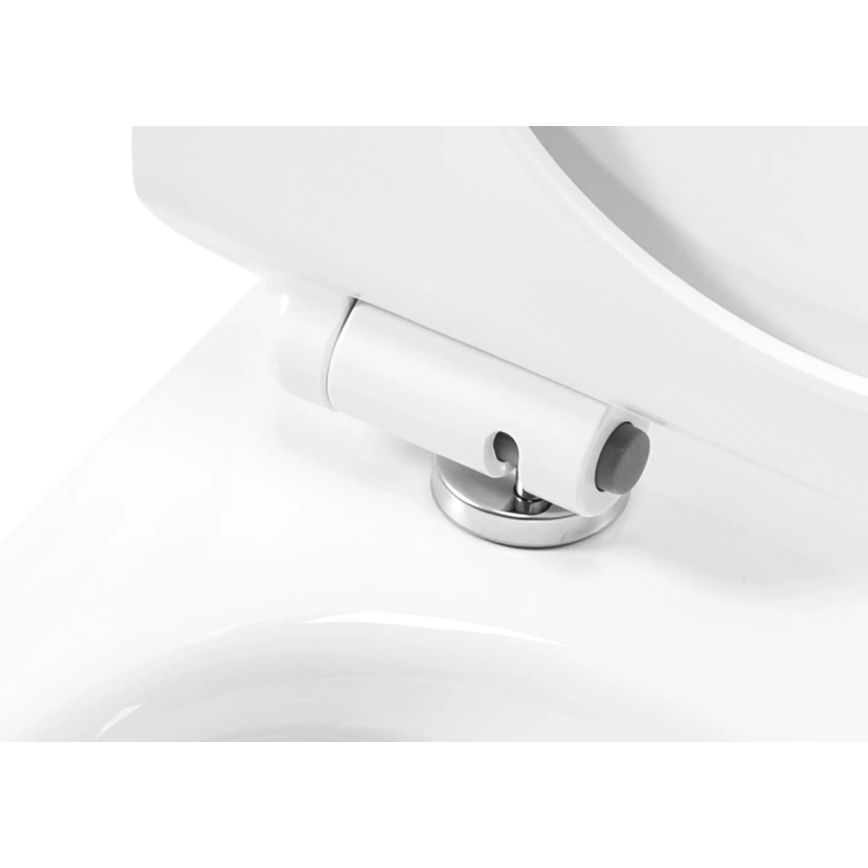 REA-C1400 - WC sospeso con sedile CARTER senza brida ceramica/bianco
