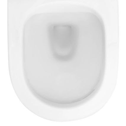 REA-C2760 - WC sospeso con sedile CARLO FLAT MINI RIMLESS ceramica/bianco lucido