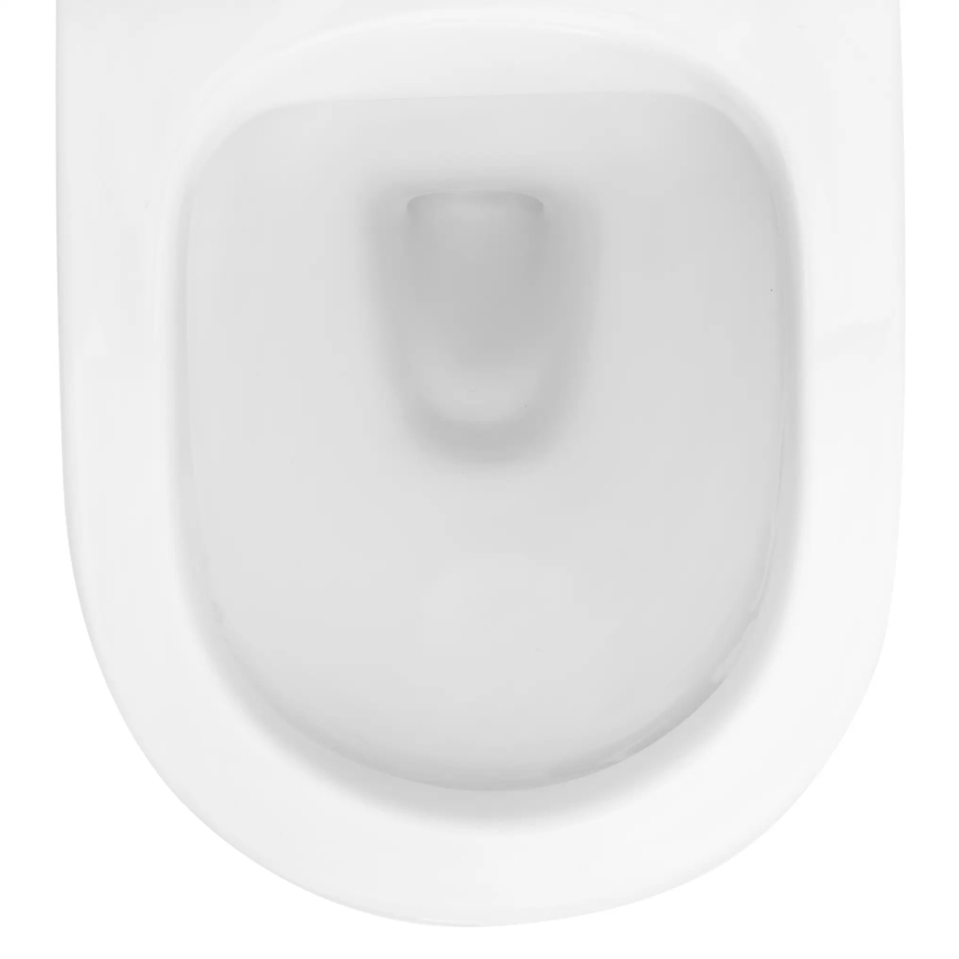 REA-C2760 - WC sospeso con sedile CARLO FLAT MINI RIMLESS ceramica/bianco lucido