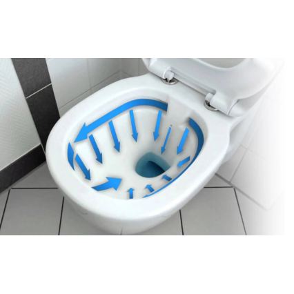 REA-C2760 - WC sospeso con sedile CARLO FLAT MINI RIMLESS ceramica/bianco lucido
