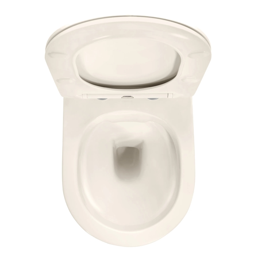 REA-C5500 - WC sospeso con sedile CARLO MINI TORNADO RIMLESS, in ceramica, colore crema