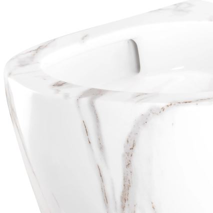 REA-C6390 - WC sospeso con sedile CARTER TORNADO RIMLESS in ceramica/effetto pietra