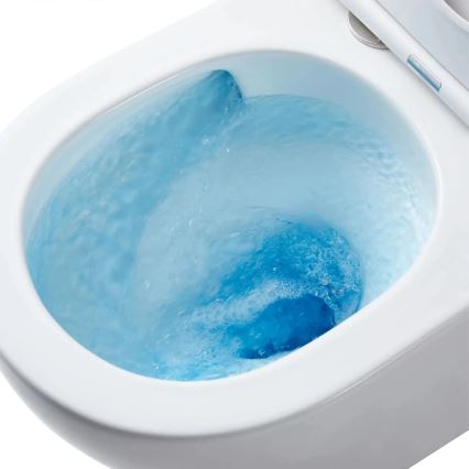 REA-C6390 - WC sospeso con sedile CARTER TORNADO RIMLESS in ceramica/effetto pietra