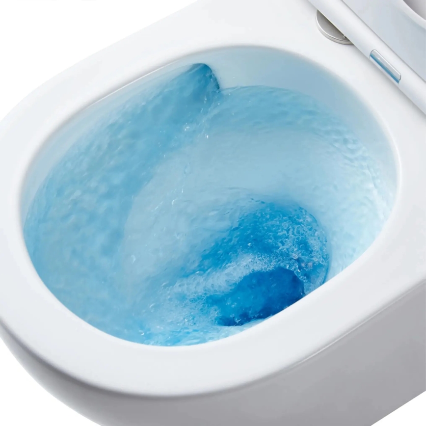 REA-C6390 - WC sospeso con sedile CARTER TORNADO RIMLESS in ceramica/effetto pietra