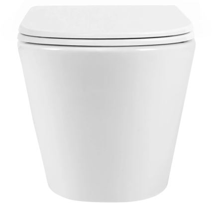 REA-C6800 - Vaso sospeso con sedile TITO TORNADO RIMLESS in ceramica/bianco