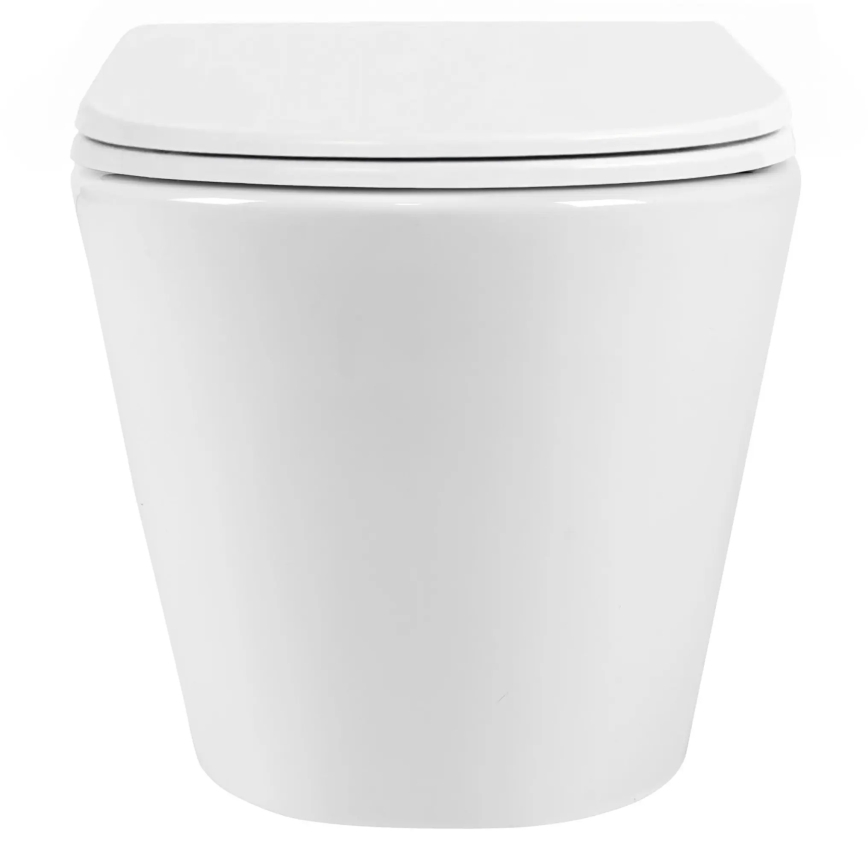REA-C6800 - Vaso sospeso con sedile TITO TORNADO RIMLESS in ceramica/bianco