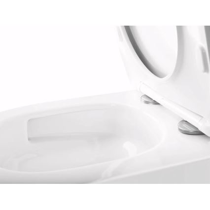 REA-C6800 - Vaso sospeso con sedile TITO TORNADO RIMLESS in ceramica/bianco