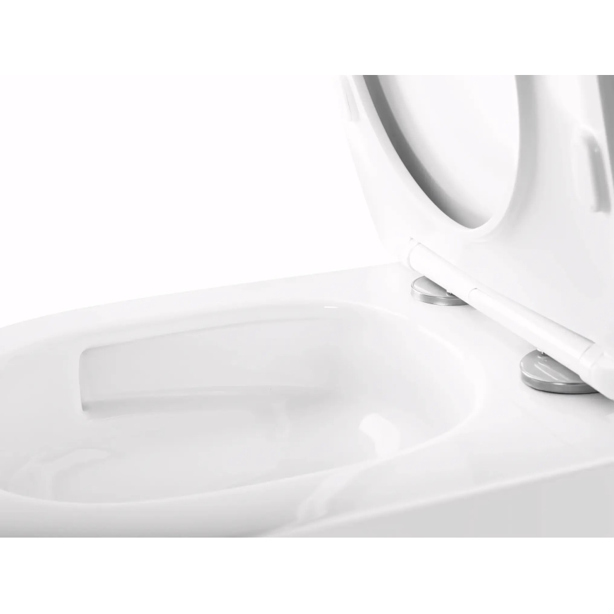 REA-C6800 - Vaso sospeso con sedile TITO TORNADO RIMLESS in ceramica/bianco