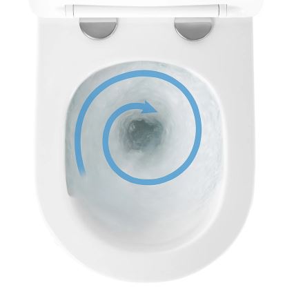 REA-C6800 - Vaso sospeso con sedile TITO TORNADO RIMLESS in ceramica/bianco