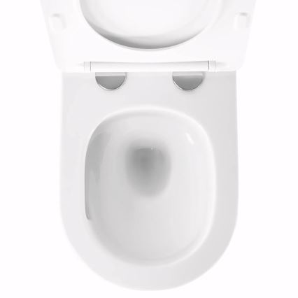 REA-C6800 - Vaso sospeso con sedile TITO TORNADO RIMLESS in ceramica/bianco