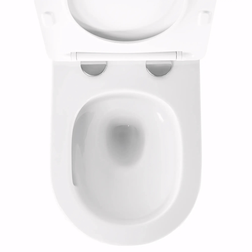 REA-C6800 - Vaso sospeso con sedile TITO TORNADO RIMLESS in ceramica/bianco