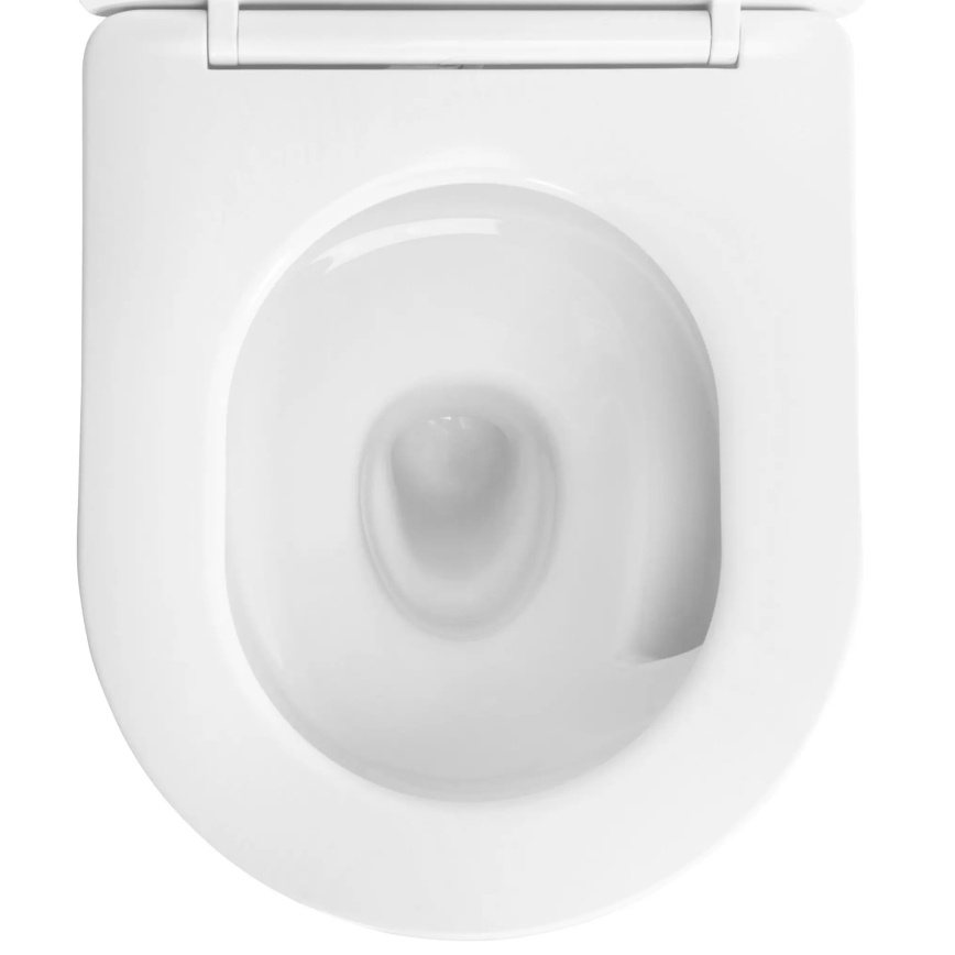 REA-C6806 - WC sospeso con sedile CARLO MINI TORNADO senza brida ceramica/bianco/oro