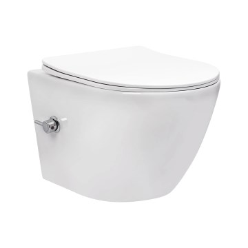 REA-C9701 - WC sospeso con doccetta bidet CARLO LUX ceramica/bianco